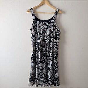 Style & Co Whimsigoth Butterfly Print Midi Dress Size M